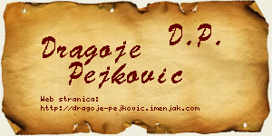 Dragoje Pejković vizit kartica